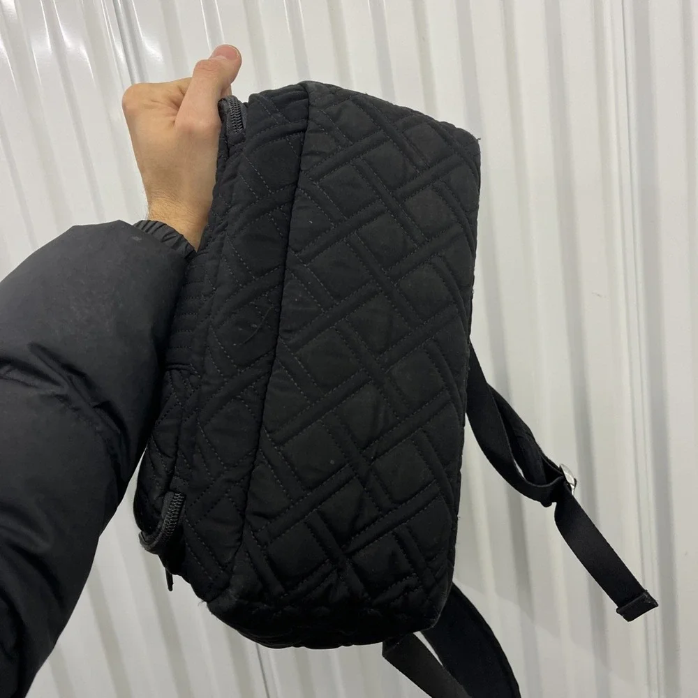 Vera Bradley Women's Backpack Black Cotton Quilted Adjustable Strap Bag - Picture 10 of 11